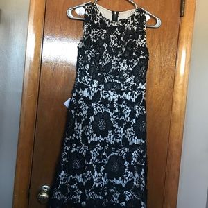 black lace dress